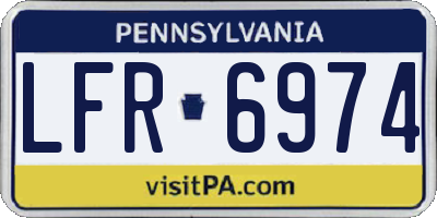 PA license plate LFR6974