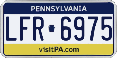 PA license plate LFR6975