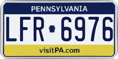 PA license plate LFR6976