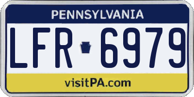 PA license plate LFR6979