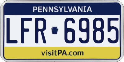PA license plate LFR6985