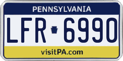 PA license plate LFR6990