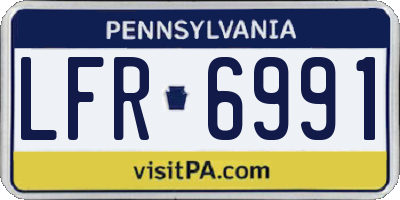 PA license plate LFR6991