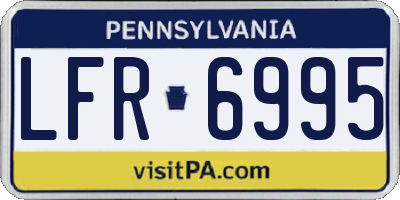 PA license plate LFR6995