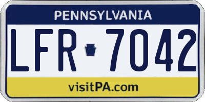 PA license plate LFR7042