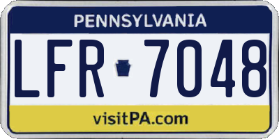 PA license plate LFR7048