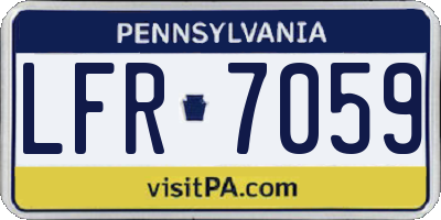PA license plate LFR7059