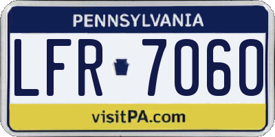 PA license plate LFR7060