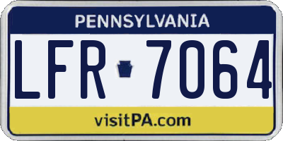 PA license plate LFR7064