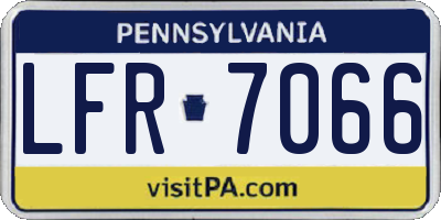 PA license plate LFR7066