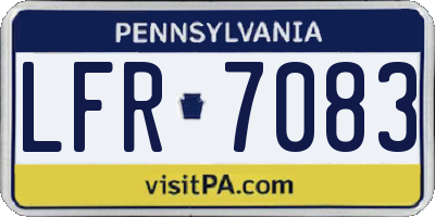 PA license plate LFR7083