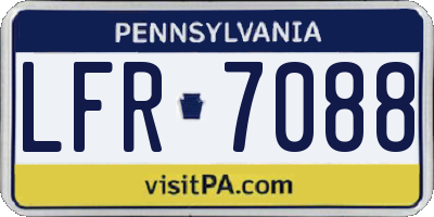 PA license plate LFR7088