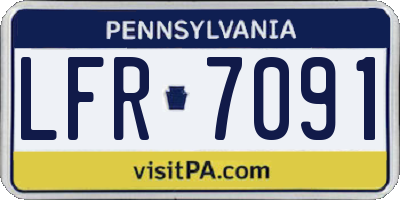 PA license plate LFR7091