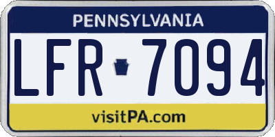 PA license plate LFR7094