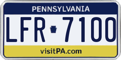 PA license plate LFR7100