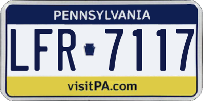 PA license plate LFR7117
