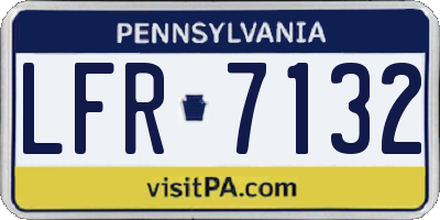 PA license plate LFR7132