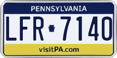 PA license plate LFR7140