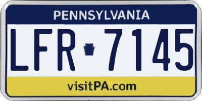 PA license plate LFR7145