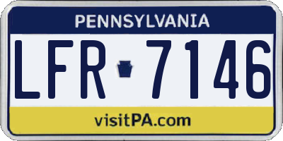PA license plate LFR7146
