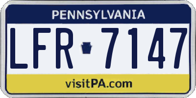 PA license plate LFR7147