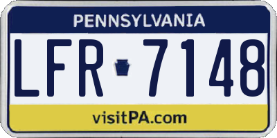 PA license plate LFR7148