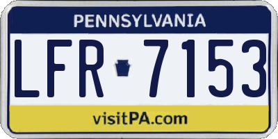 PA license plate LFR7153