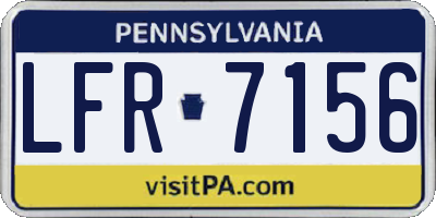 PA license plate LFR7156