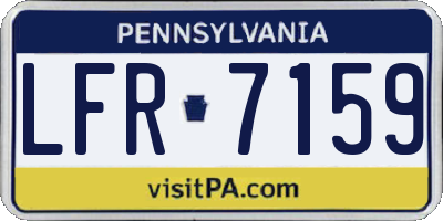 PA license plate LFR7159