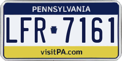 PA license plate LFR7161