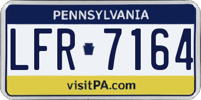 PA license plate LFR7164
