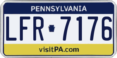 PA license plate LFR7176