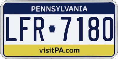 PA license plate LFR7180