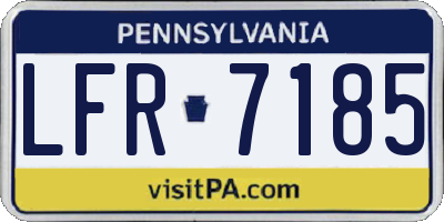 PA license plate LFR7185