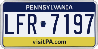 PA license plate LFR7197