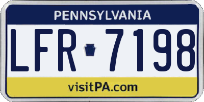 PA license plate LFR7198