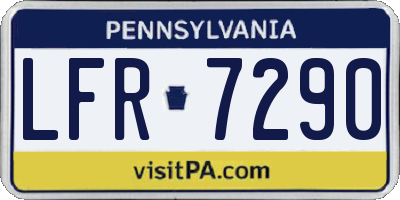 PA license plate LFR7290