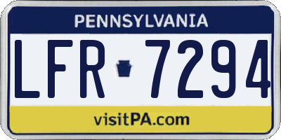 PA license plate LFR7294