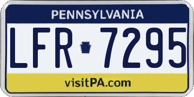 PA license plate LFR7295