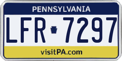 PA license plate LFR7297