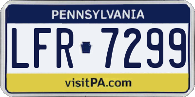PA license plate LFR7299