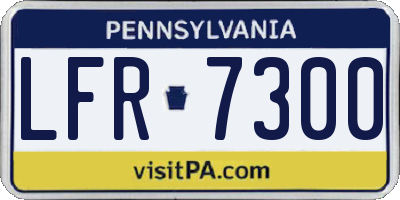 PA license plate LFR7300