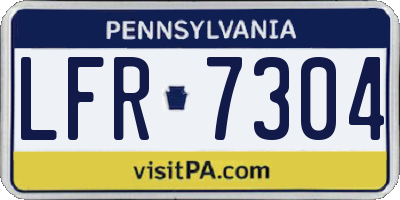 PA license plate LFR7304