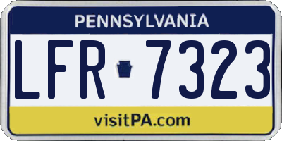 PA license plate LFR7323