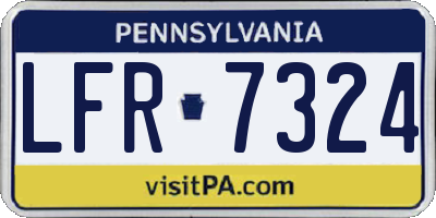 PA license plate LFR7324
