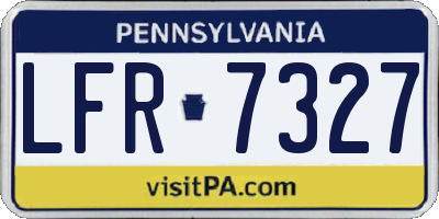 PA license plate LFR7327
