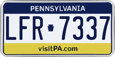 PA license plate LFR7337