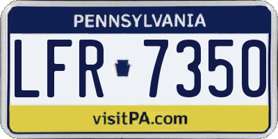 PA license plate LFR7350