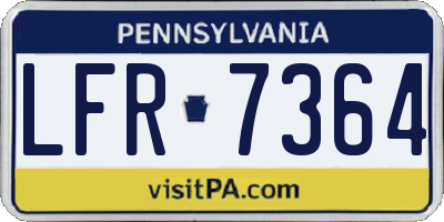 PA license plate LFR7364