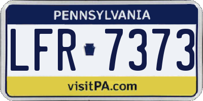 PA license plate LFR7373